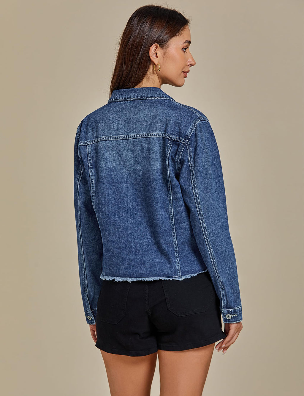 Luvamia Winter Jacket For Women Denim Shirt Oversized Light Weight Timeless Blue X-large Fits Size 16 18