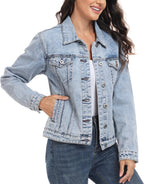 Miss Moly Women's Denim Jacket Classic Button Up Jean Vintage 2xl - Blue