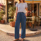 Hixiaohe Women's Casual Wide-Leg Sweatpants High-Waist Baggy - Nvay