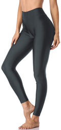 ATTRACO Swim Tights for Women Swim Leggings Swimming Pants Rash Guard Pants Grey L