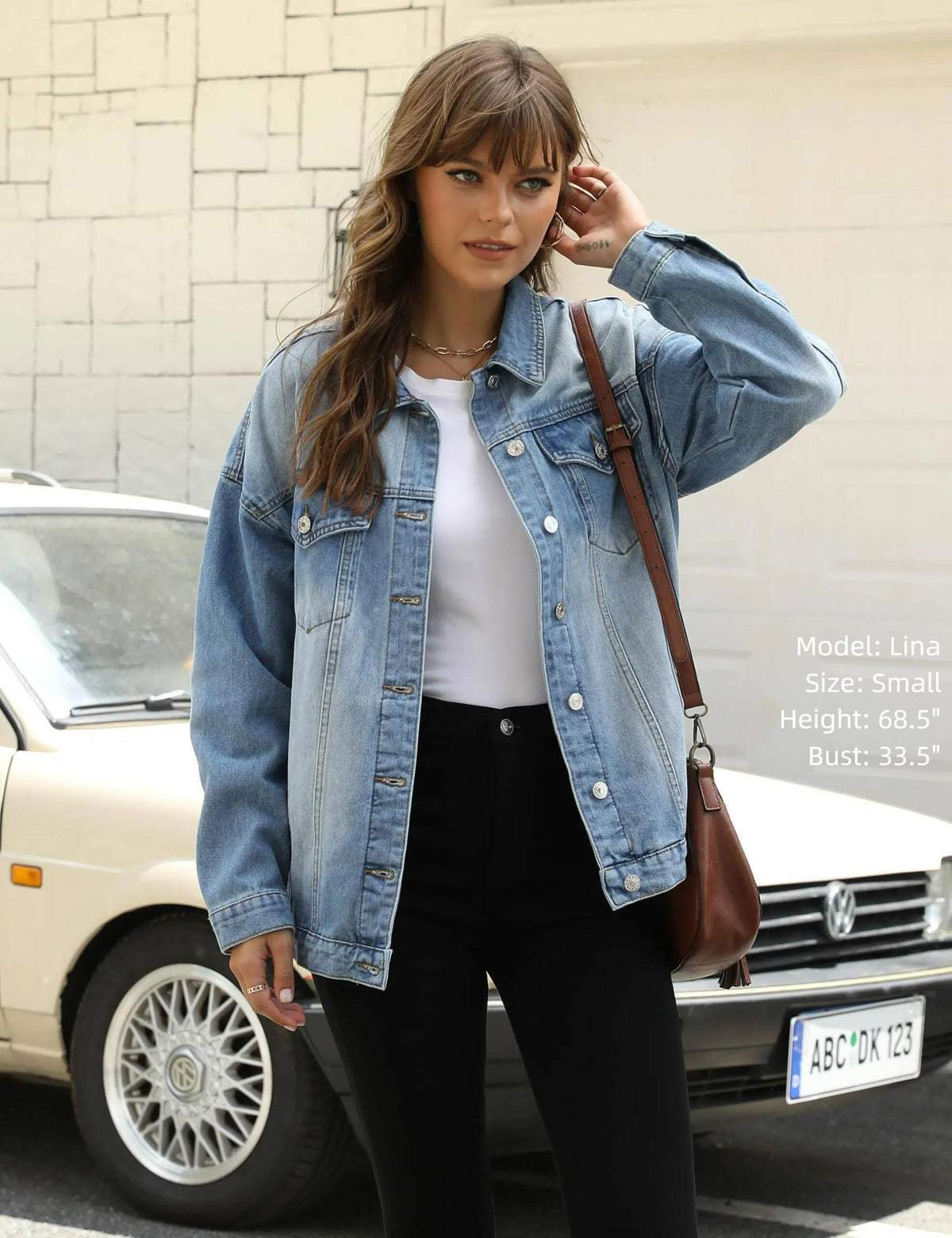 Omoone Women's Oversized Mid Long Denim Jacket Jean Biker Coat (0199-sky Blue-xs)