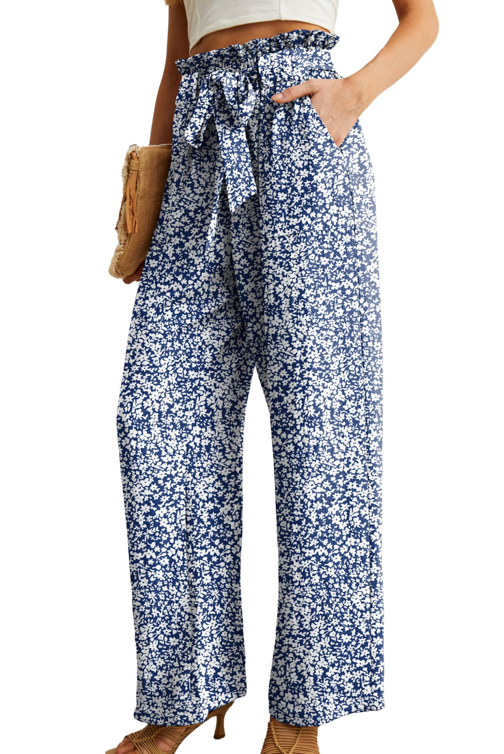 Iwollence Wollence Lightweight Stretch Palazzo Pants Women - Style 5
