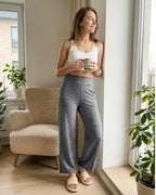 G4free Wide-Leg Pants Women Stretch With Pockets Gray Heather Xxl