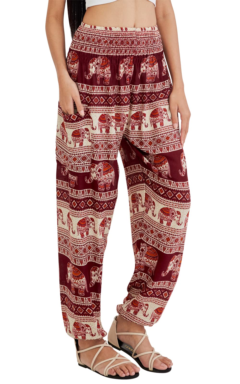 Joob Boho Pants For Women Hippie Harem Women's Yoga – Comfy - Crimson