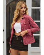 Luvamia Denim Jacket Womens Jean Jackets Country Concert Outfit Size XL - Baroque Rose