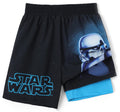 Disney Marvel Star Wars Boys Rash Guard Swim Trunks Compression Liner Summer Swim Shorts UPF 50+Swimming Trunks Surf Bathing Suit Sea Swimsuit Avengers Swimwear Pool Party Black Board Shorts 6-7 Years