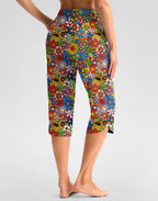 Viodia Women's 18" Modest Swim Capris Pants With Pockets Kaleidoscope