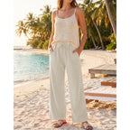 Hixiaohe Women's Casual Wide-Leg Sweatpants High-Waist - Style 3