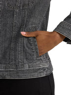 Lee Women's Legendary Rider Denim Jacket, Dark Powder, X-large