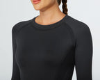 MathCat Workout Shirts for Women Long Sleeve, Workout Tops for Women, Quick Dry Gym Athletic Tops?Seamless Yoga Shirts Black