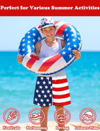 Sarfel American Flag Shorts Boys 4th of July Swim Trunks Boys Patriotic Swim Trunks American Flag Bathing Suit Boys' Swimwear