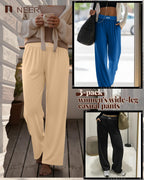 Neer 3 Pack Women's Cotton Lounge High-Waisted Pants - Style 5