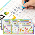 Magic Grooved Writing Practice Books, Grooved Handwriting Practice for Kids 3+, Preschool Learning Activities (6 Books with Pens)