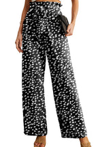 Iwollence Women Flowy Palazzo Pants Adjustable Knot - Style 4