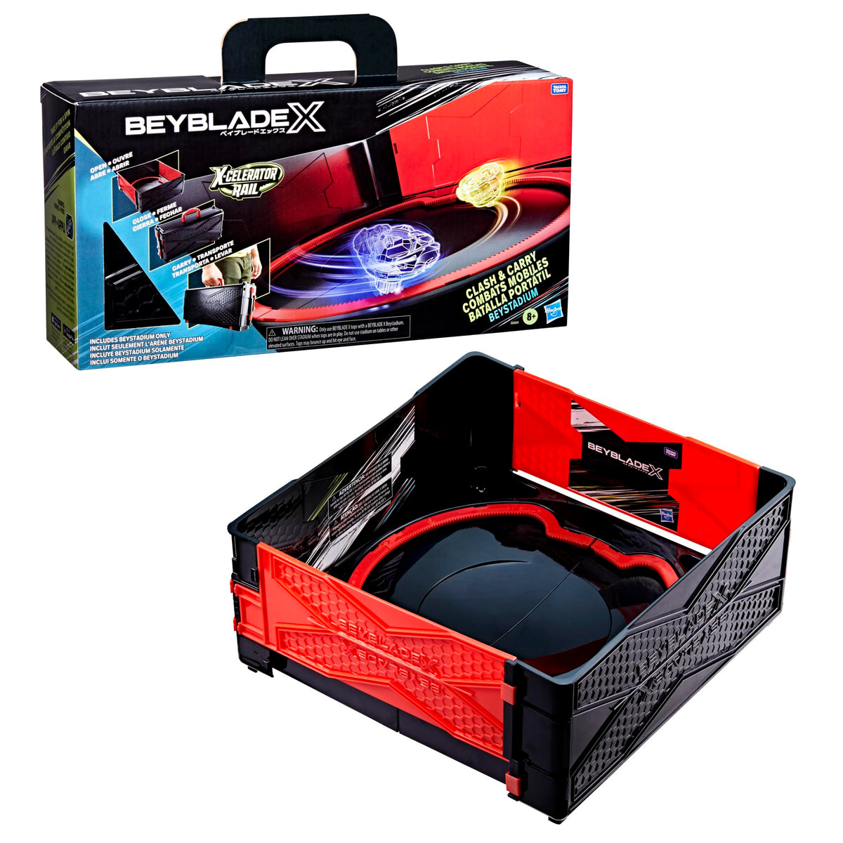 Beyblade X Clash & Carry Beystadium Battle Arena Spinning-Top Toys, Kids Gifts, Ages 8+
