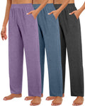 Huukeay 3 Pack Women's Lounge Pants Cozy Sweatpants X-large Gray Hazy