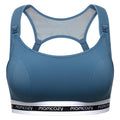 Women's Momcozy for Breastfeeding, Fb011 Low-impact Sports Support Pregnancy Padded Wireless Bralette Blue Nursing Bra