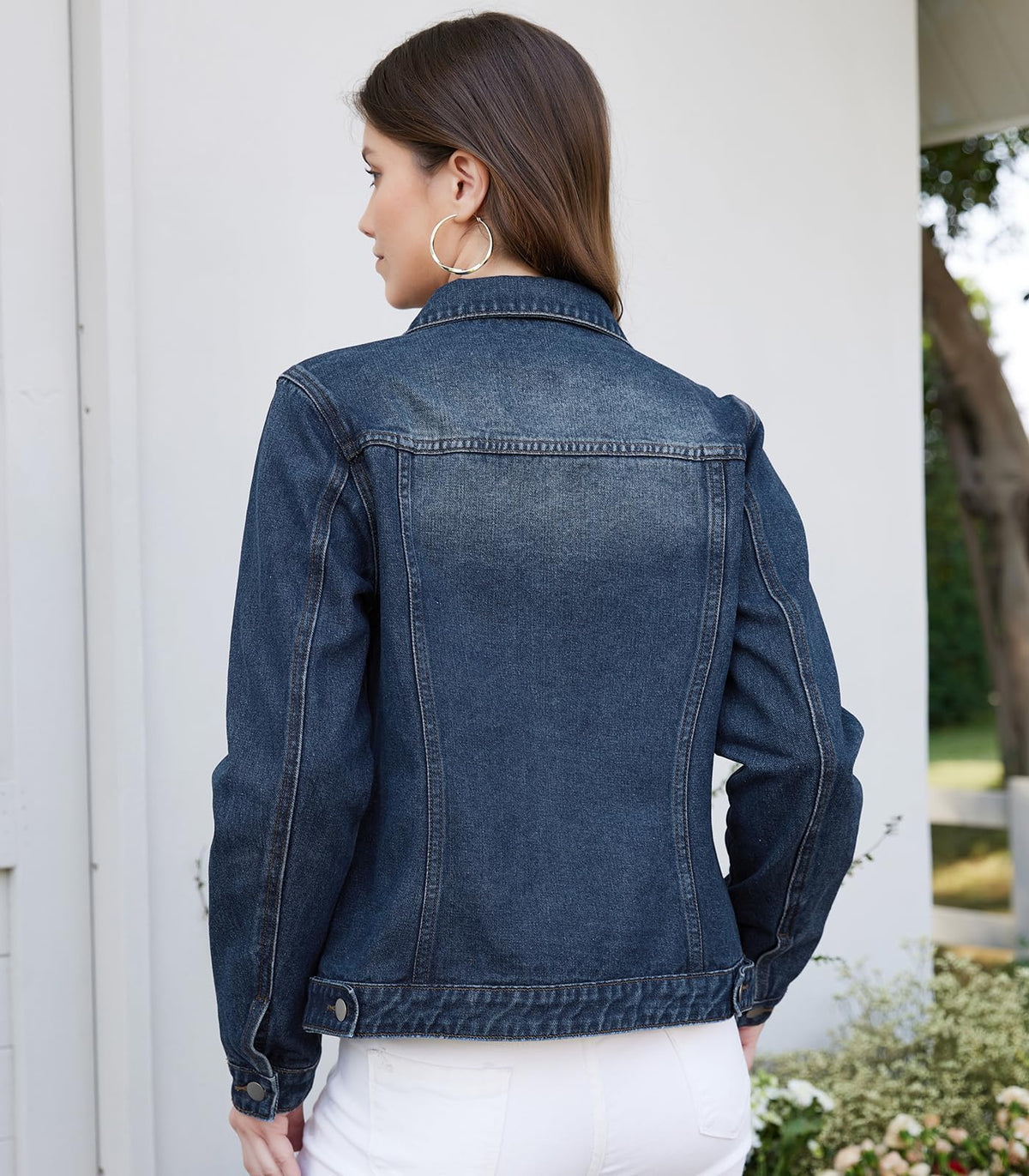 Miss Moly Women's Denim Jacket Classic Button Up Jean Blue 3 M