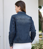 Miss Moly Women's Denim Jacket Classic Button Up Jean Blue 3 S