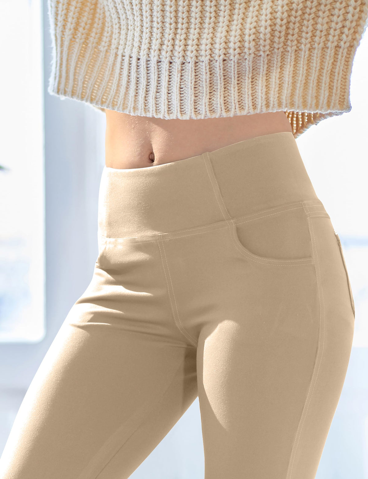 Vooveeya Women's Bootcut Leggings Bootleg Yoga Pants - Style 177