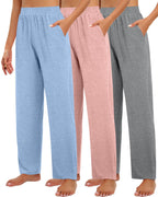 Huukeay 3 Pack Women's Lounge Pants Cozy Sweatpants X-large Light