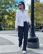 Promover Wide-Leg Pants For Women With Pockets Dark Navy Xl Extra Tall