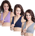Women's Cakye 3 Pack Maternity Nursing Sleep Breastfeeding Cotton Bralette