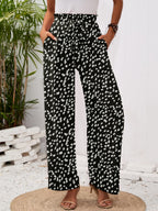 Heymoments Women's Wide-Leg Lounge Pants With Pockets Black - Size Large