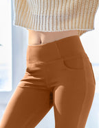 Vooveeya Women's Bootcut Leggings Bootleg Yoga - Bootcut-solid-brow