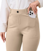 Vimpep Straight-Leg Yoga Dress Work Pants Women Pull On - Style 2
