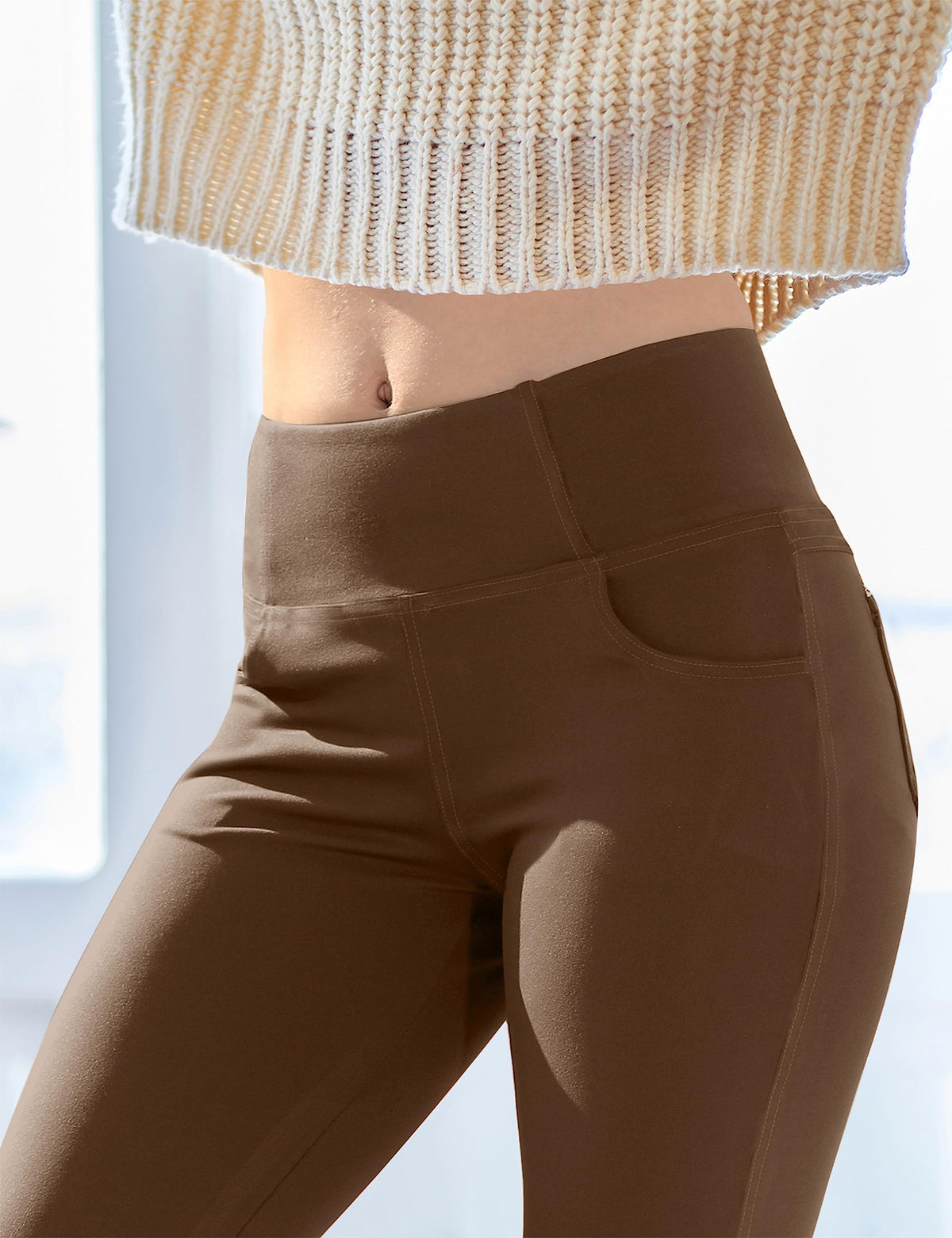 Vooveeya Women's Bootcut Leggings Bootleg Yoga Pants Flare - Style 40