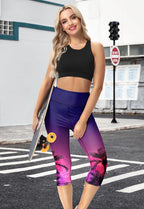 Deerose Swim Capris For Women Gradient Swimming Pants Uv Protection