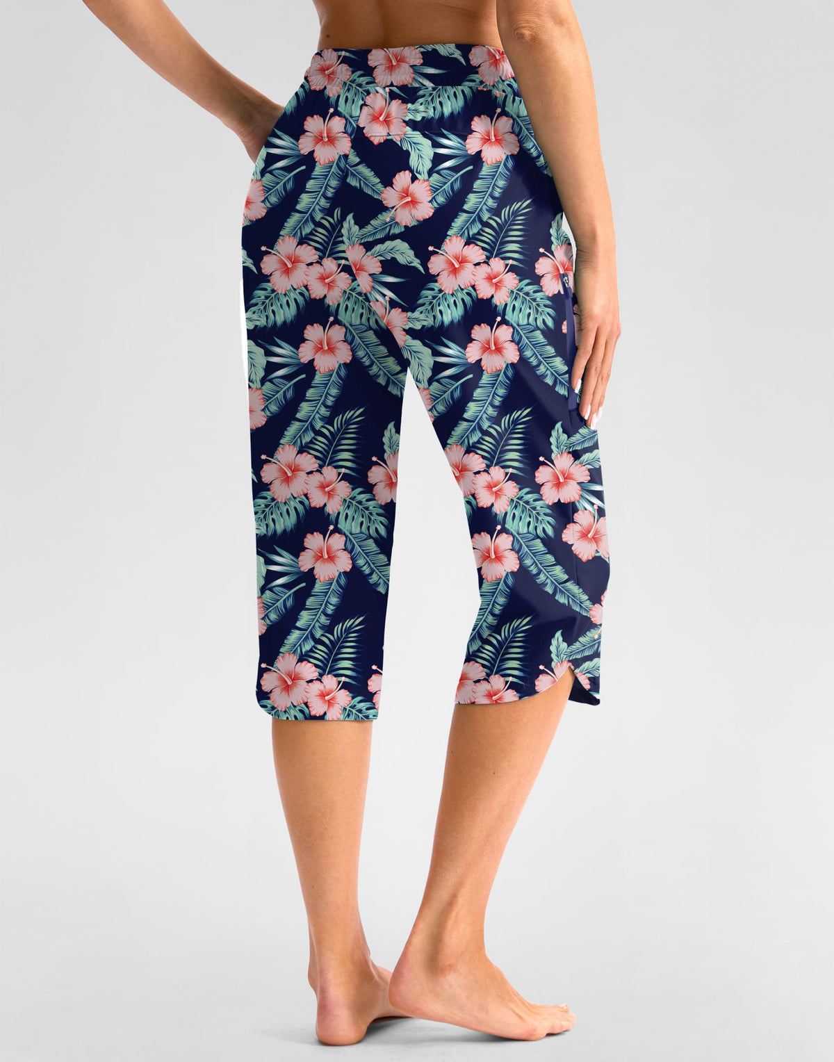 Viodia Women's 18" Modest Swim Capris Pants With Pockets - Style 15
