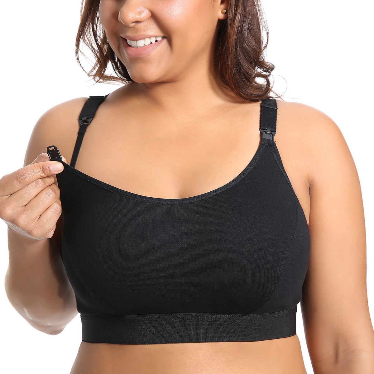Women's Gratlin Cotton for Breastfeeding Blue Mist Gray Medium Nursing Bra