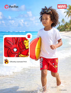 Disney Marvel Avengers Iron Man Little Boys Rash Guard Swim Trunks Compression Summer Swim Shorts Kids Swimsuit Red Swimwear UPF 50+Swimming Trunk Surf Bathing Suit Pool Party Sea Board Short 4-5 Year