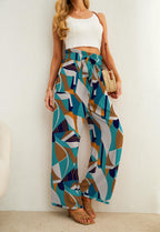 Iwollence Unique Adjustable Knot Palazzo Pants Women - 33 Colorful