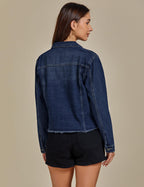 Luvamia Lightweight Jean Jacket - Womens Blue - Nightfall - Small - Fits Size 4/6