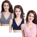 Women's Cakye 3 Pack Maternity Nursing Sleep Breastfeeding Cotton Bralette