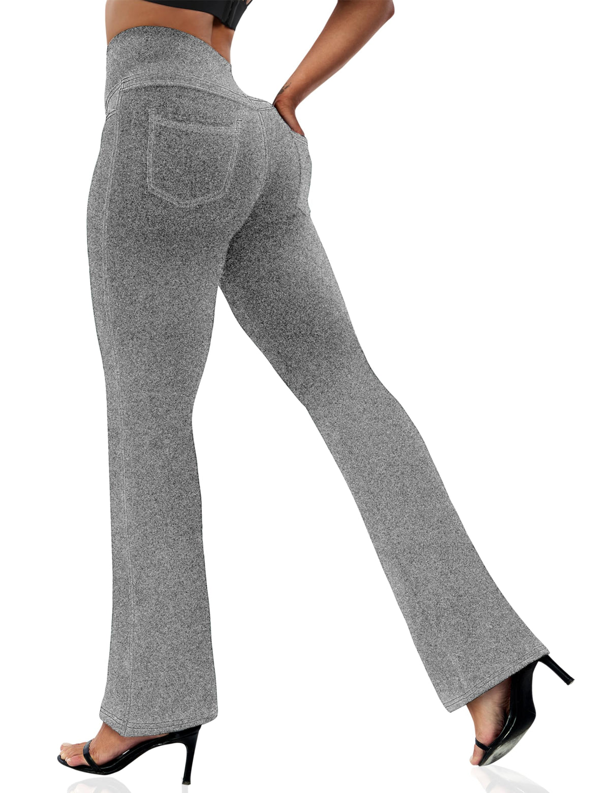 Vooveeya Women's Bootcut Leggings Bootleg Yoga Pants - Style 172