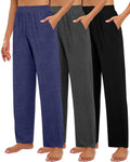 Huukeay 3 Pack Women's Lounge Pants Cozy Sweatpants Medium - Style 2