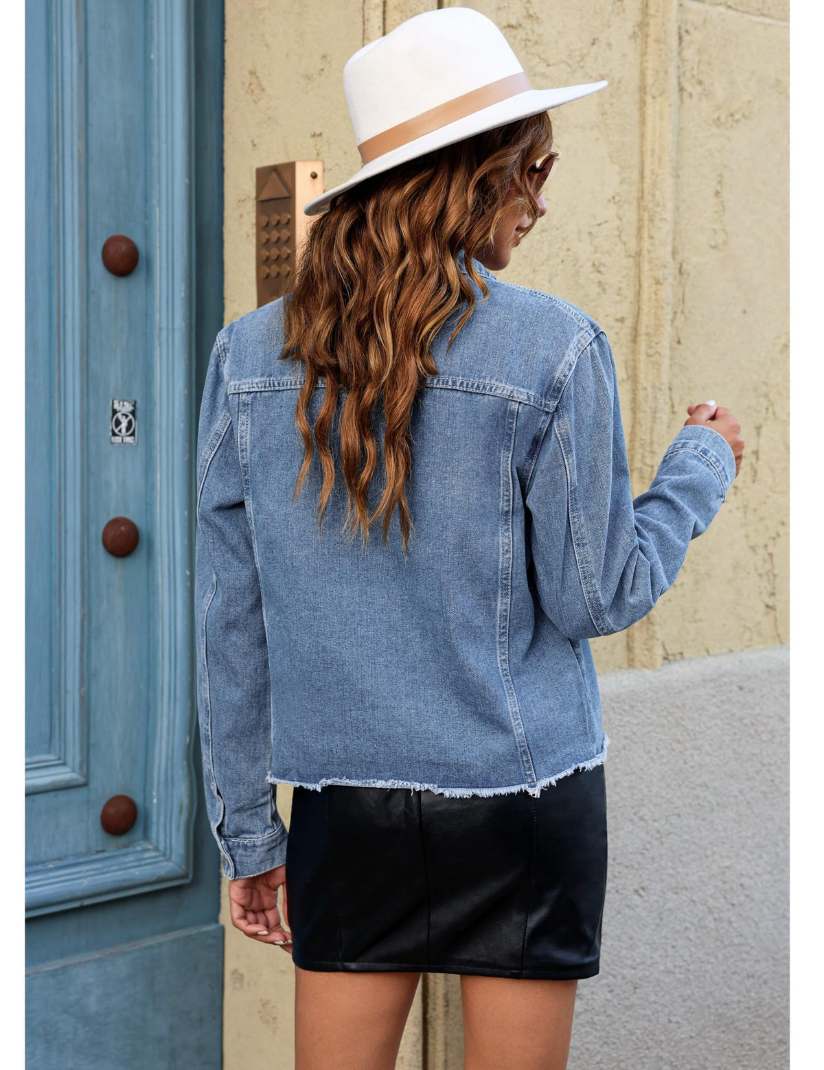 Luvamia Casual Jackets For Women Denim Shacket Womens Blue Jean Winter Jacket Summer Clothes Chaquetas De Mujer Elegante Medium Size Large