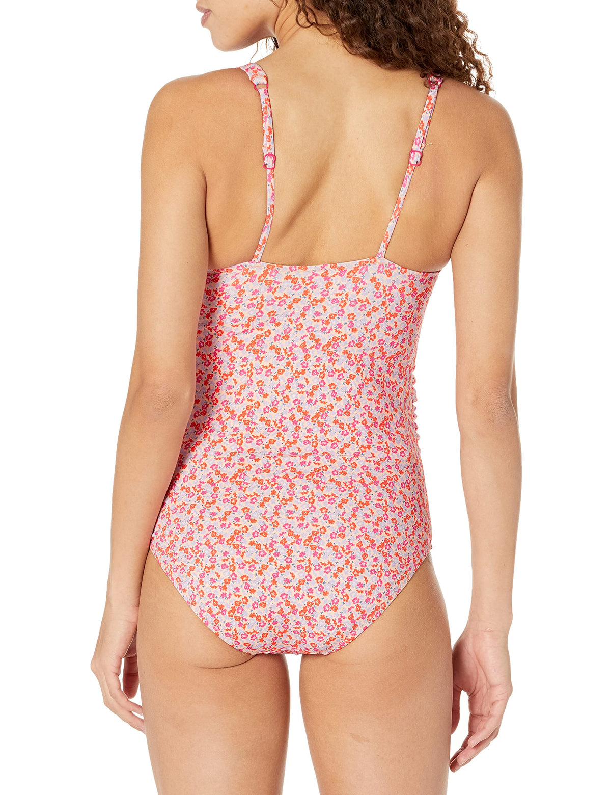 Essentials Women's Maternity Ruched V-neck Swimsuit With Adjustable