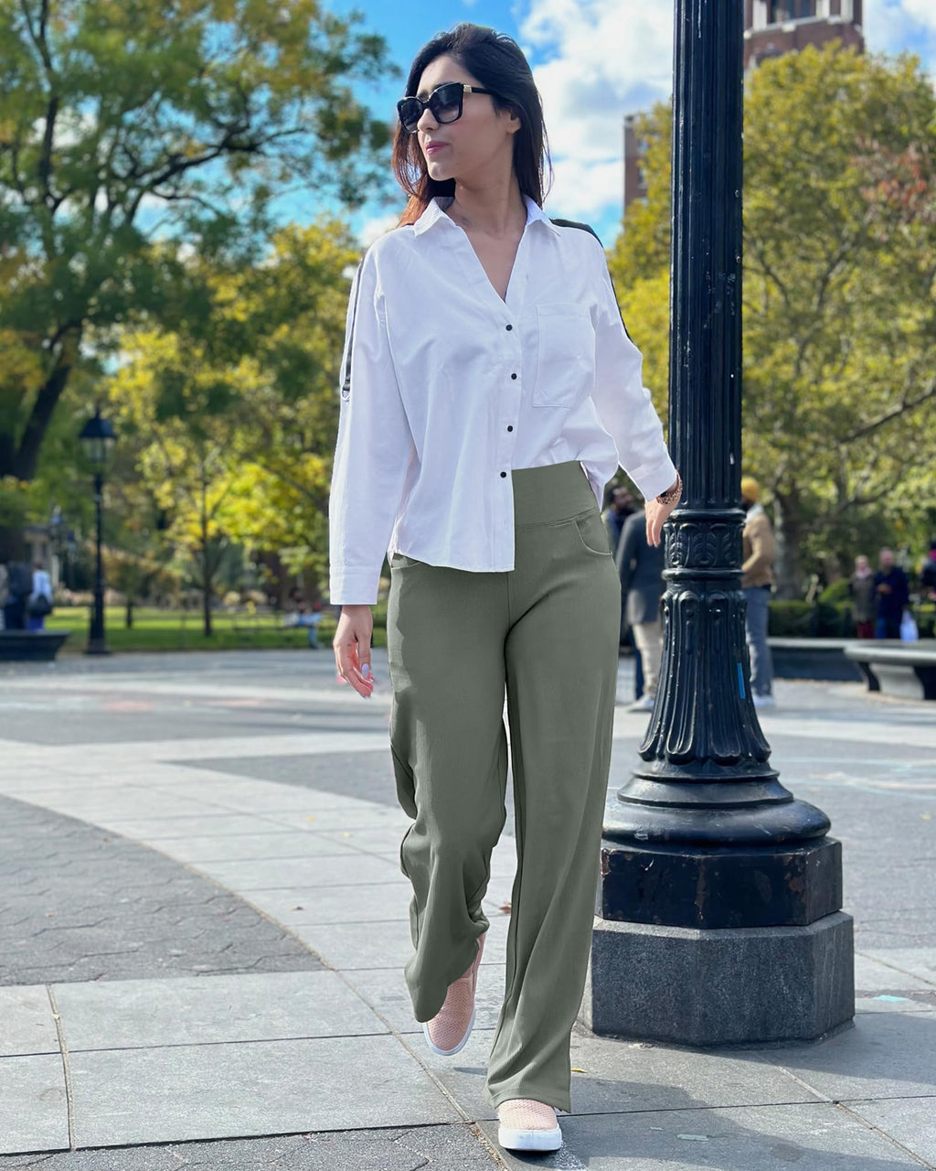 Promover Sweatpants For Women With Pockets High-Waist Grey - Grey Sage