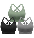 Women's Angelhood 3 Pack for Breastfeeding, Seamless Sports Low-impact Support Yoga for Pregnancy, X-large Nursing Bra