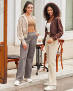 G4free Yoga Dress Pants For Women With Pockets Light Khaki Xxs Regular