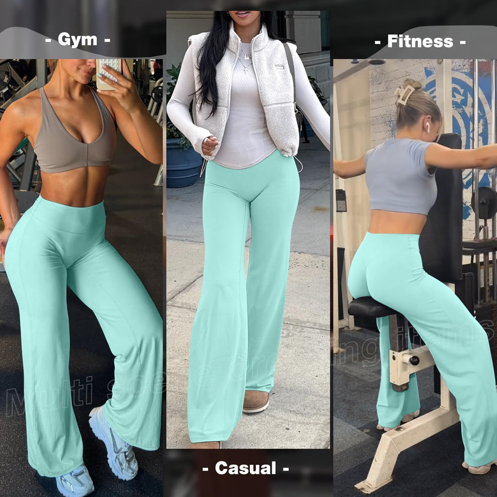 Jgs1996 Wide-Leg Yoga Pants Bottoms Straight-Leggings For - Style 42