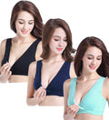 Women's Cakye 3 Pack Maternity Nursing Sleep Breastfeeding Cotton Bralette