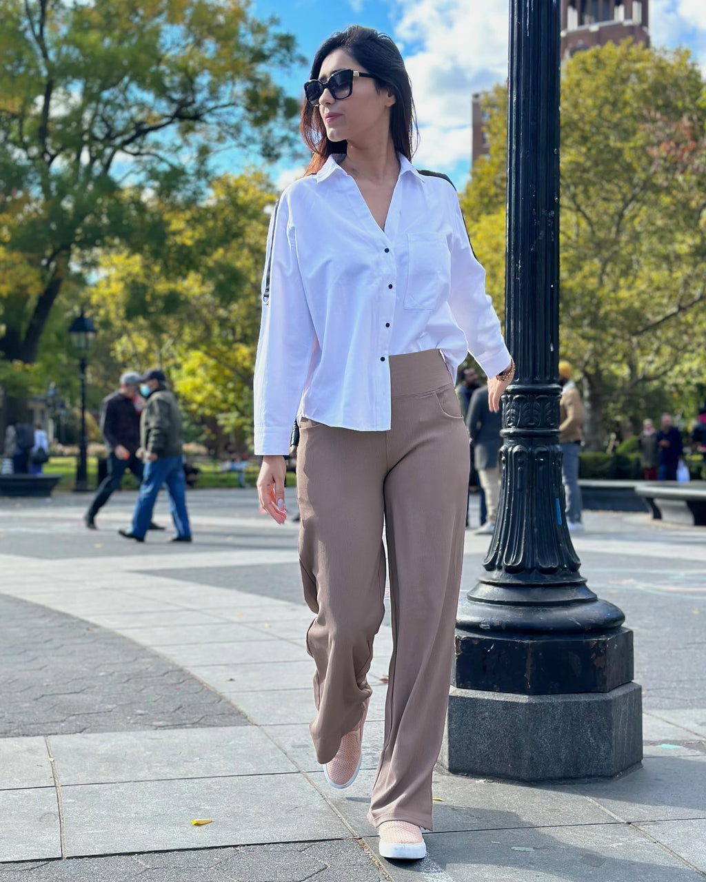 Promover Lounge Pants For Women With Pockets Stretch Taupe Xs Extra
