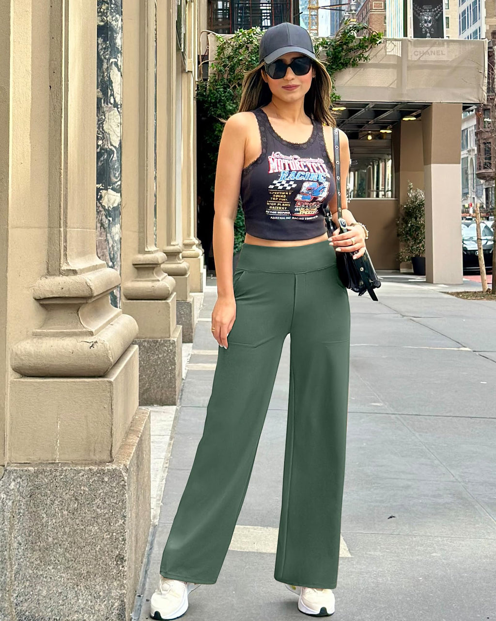G4free Wide-Leg Yoga Pants For Women Dark Forest Green Xxl Regular