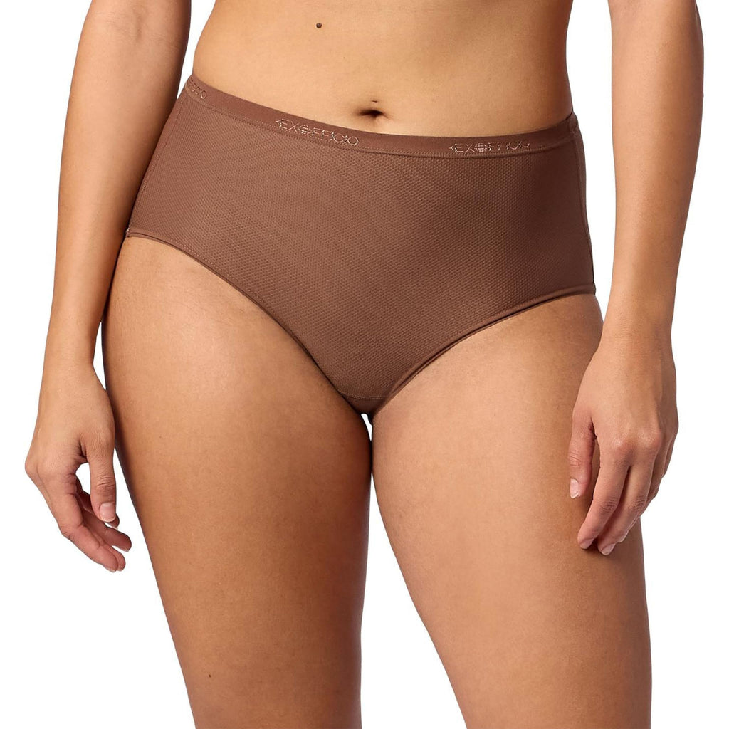 ExOfficio Women’s Give-N-Go 2.0 Full Cut Brief - Travel Underwear, Breathable, Durable, Easy to Clean, Cacao, Medium